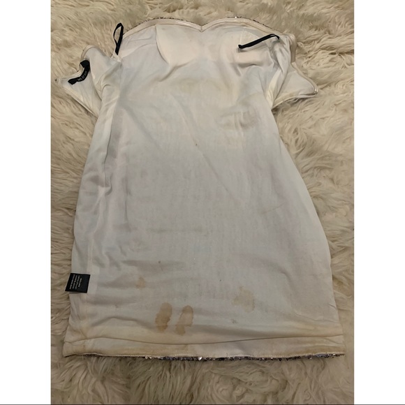 Ark & Co Silver Sequined Mini Dress - Picture 6 of 11